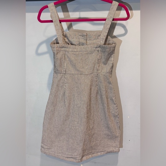 Hollister XS white and blue striped‎ jumper dress - Picture 3 of 8